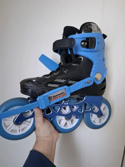 Patines en línea azules para niño 34 - miniatura 1