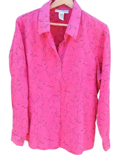 Blusa rosa estampada de mujer - miniatura 1