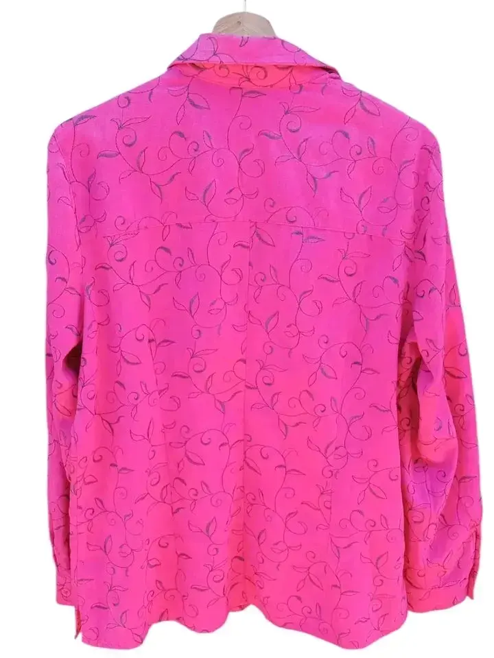 Blusa rosa estampada de mujer - 2