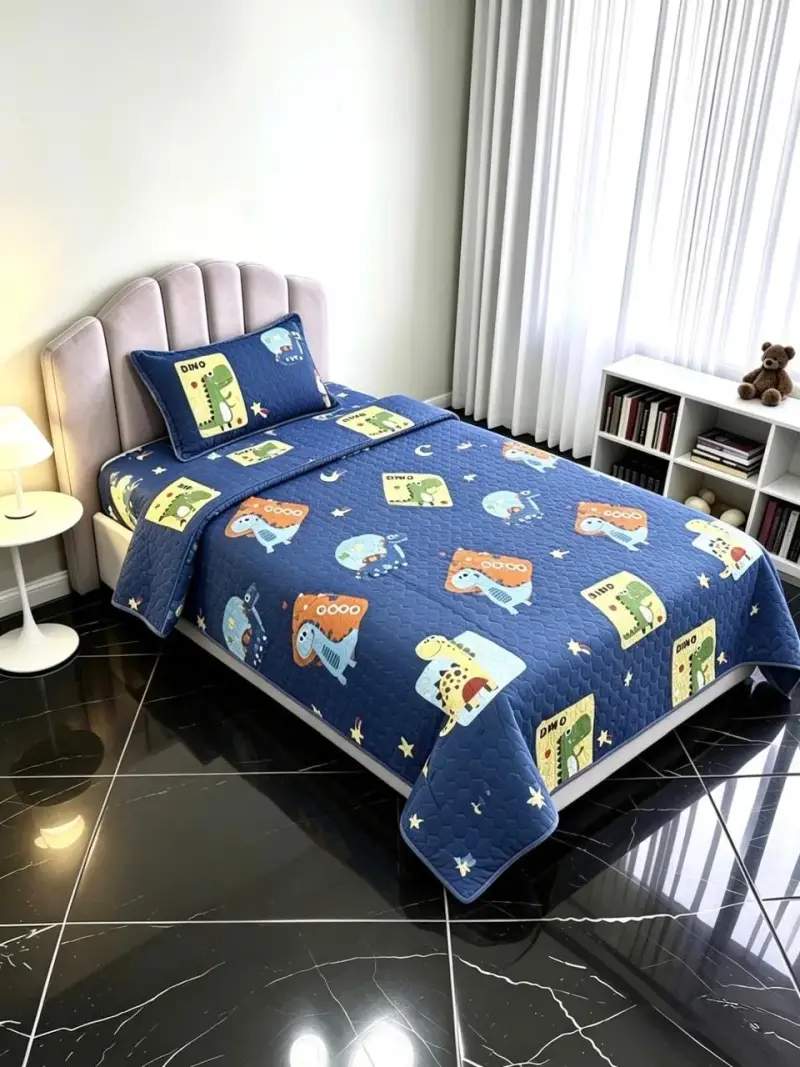 Set de Ropa de Cama Infantil con Diseño de Dinosaurios - 4