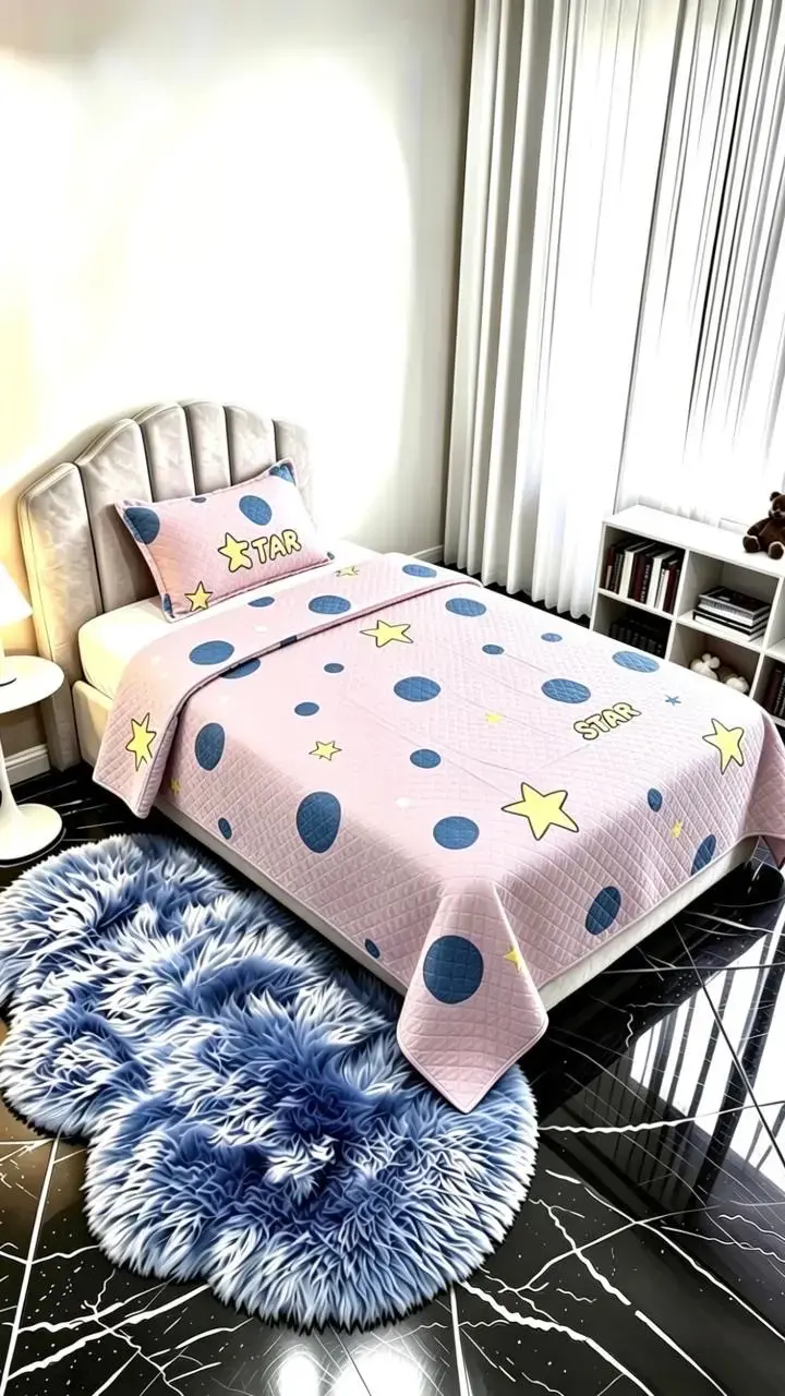 Juego de Cama Infantil Estampado Rosado - 6