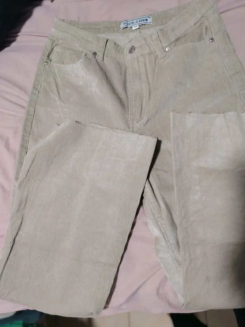 Pantalones de pana beige Blugirl Denim
