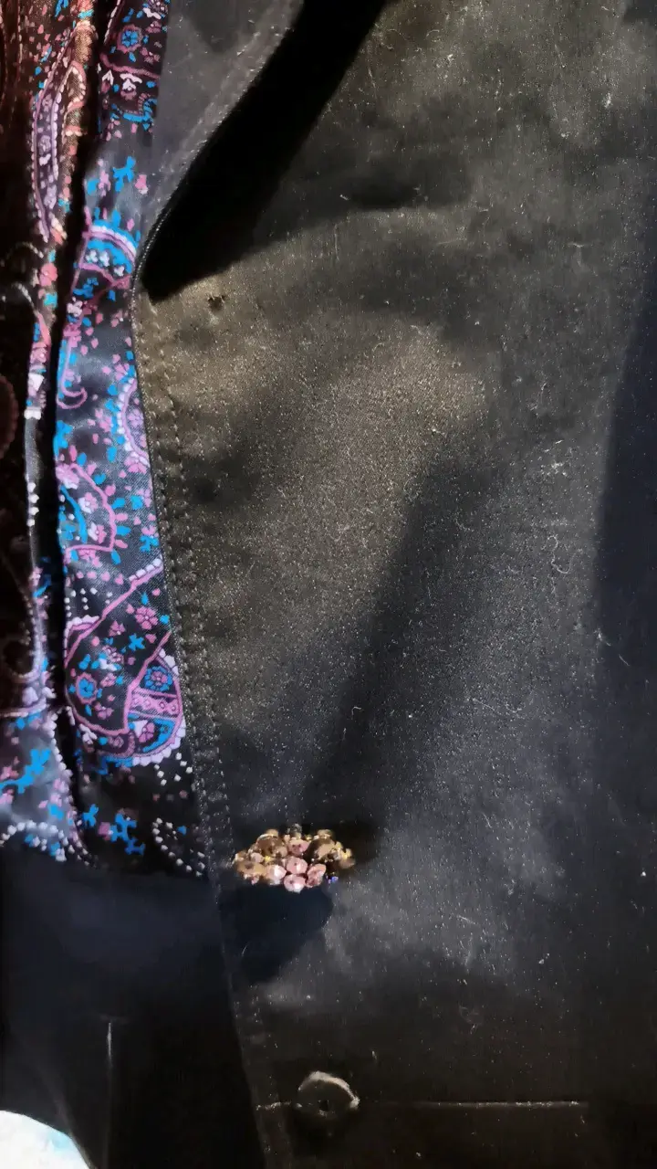 Blazer azúl para mujer Tahari con forro estampado - 6