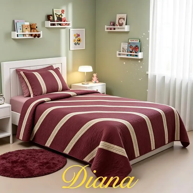 Juego de Cama 1,5 Plaza, con Diseño de Corazones - 6
