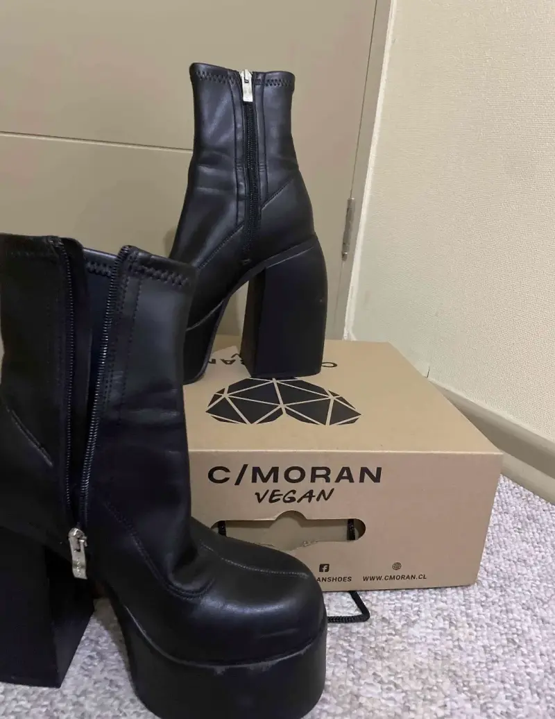 Botines de plataforma negros C/Moran Vegan - 3