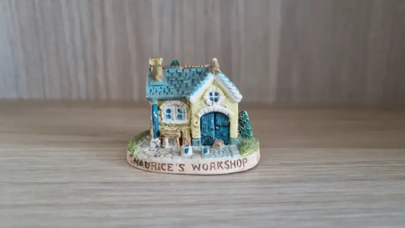 Conjunto de casas en miniatura Resina con sello - 3