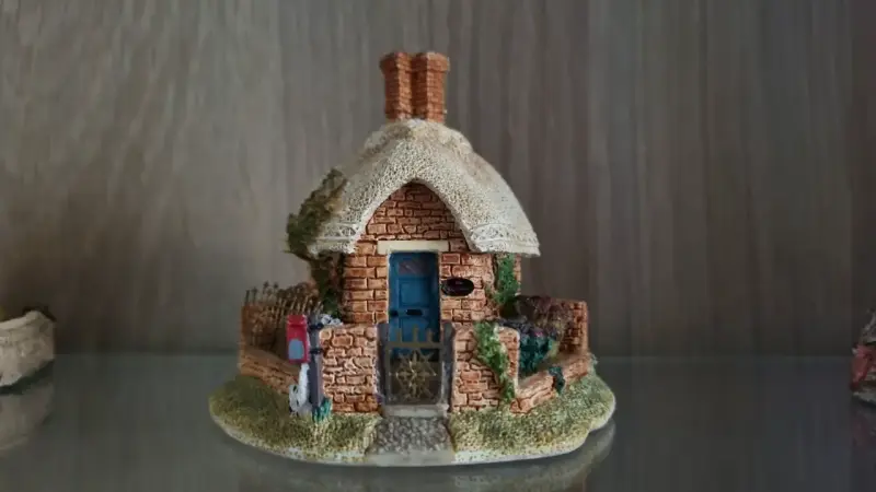 Conjunto de casas en miniatura Resina con sello - 5