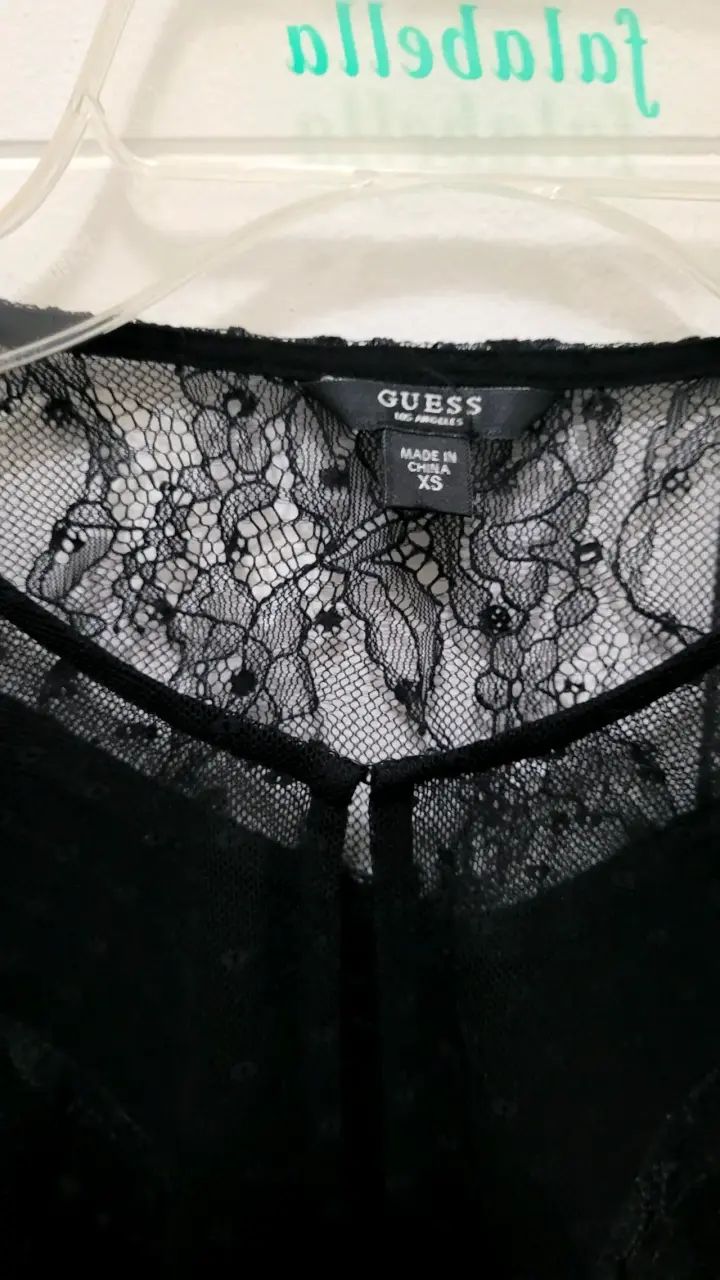 Blusa de encaje negra Guess talla XS - 2