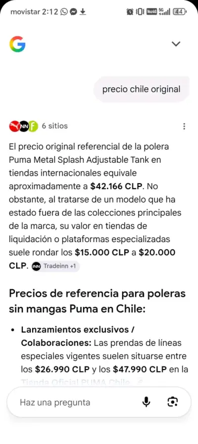 Polera sin mangas Puma negra con logo dorado - miniatura 1