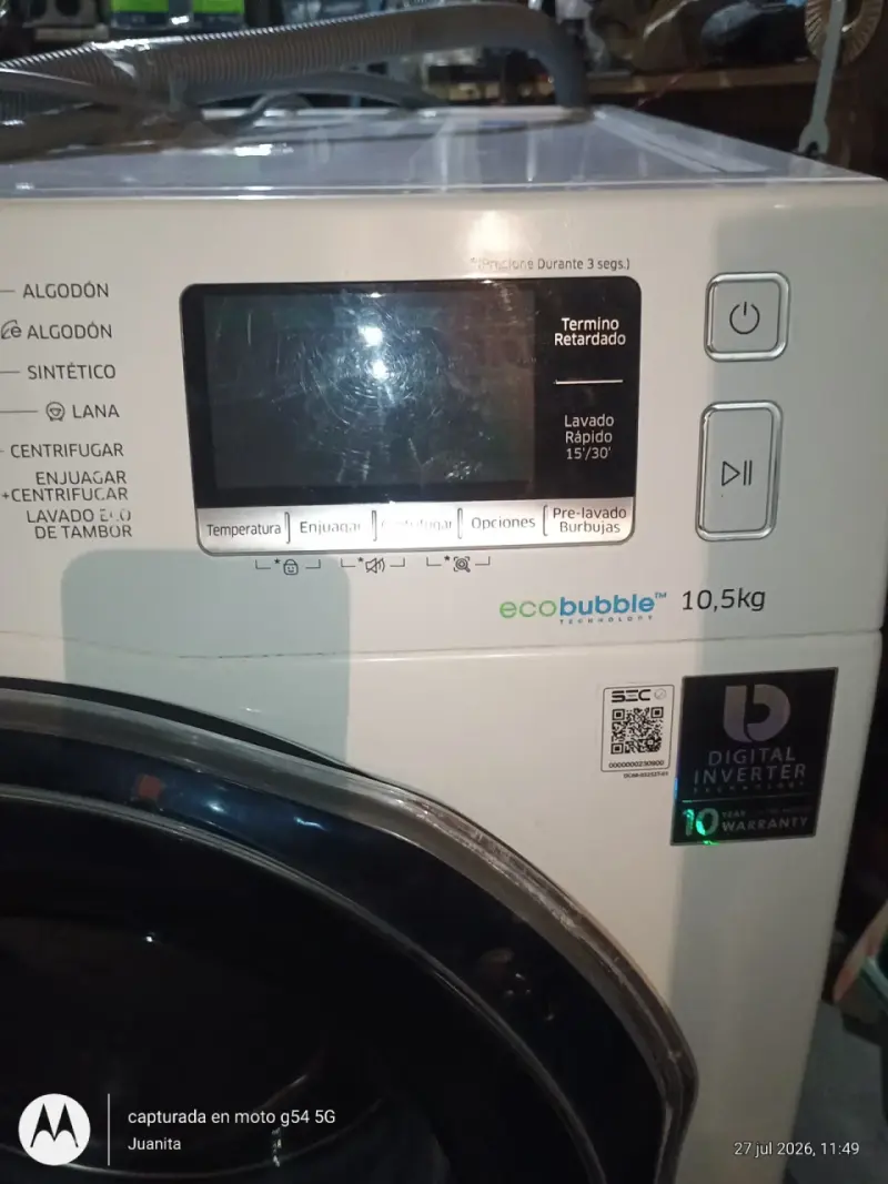 Lavadora Samsung EcoBubble 10.5kg con Inverter - 2