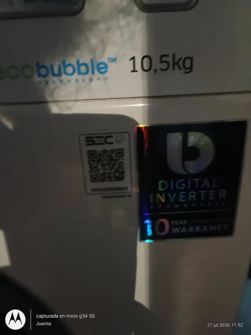 Lavadora Samsung EcoBubble 10.5kg con Inverter - 5