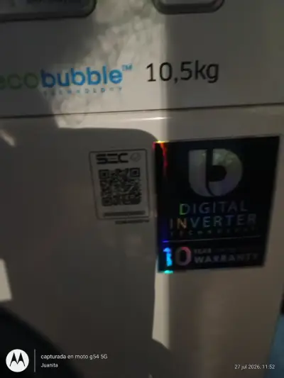 Lavadora Samsung EcoBubble 10.5kg con Inverter - miniatura 5