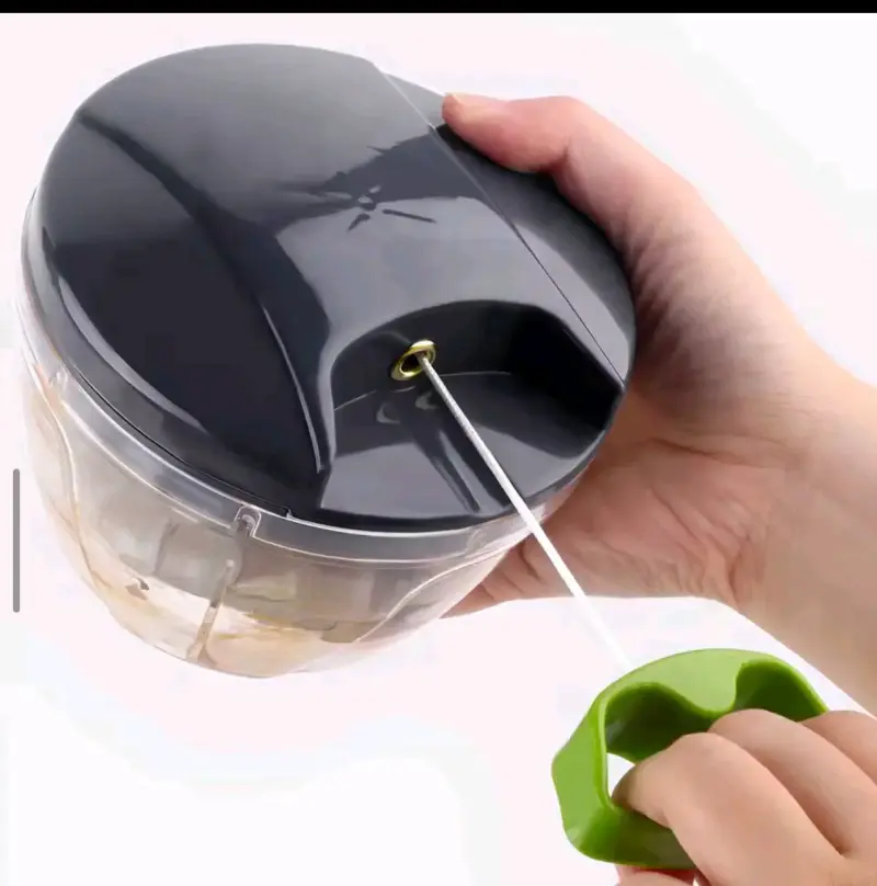 Picadora manual de alimentos 1000ml con tapa verde - 5