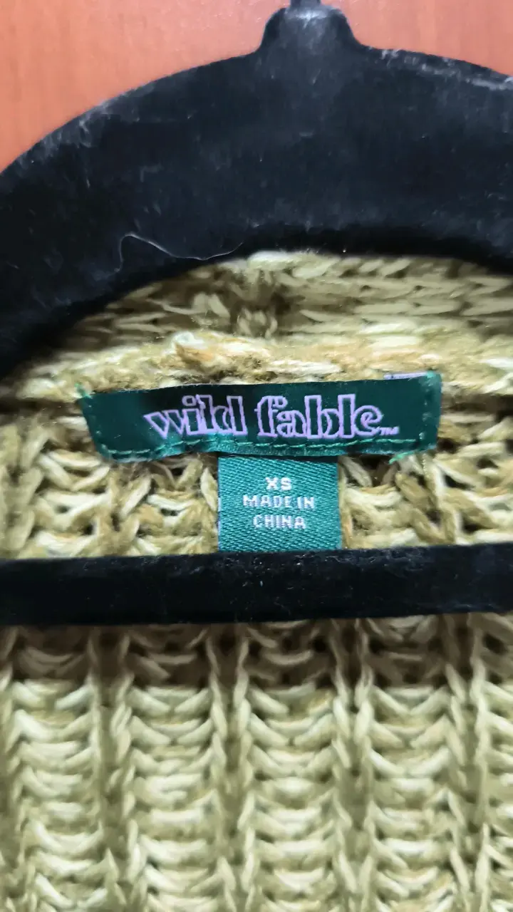 Cardigan de punto verde Wild Fable - 2