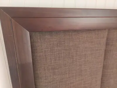 Cabecera de madera y tela para cama - miniatura 2
