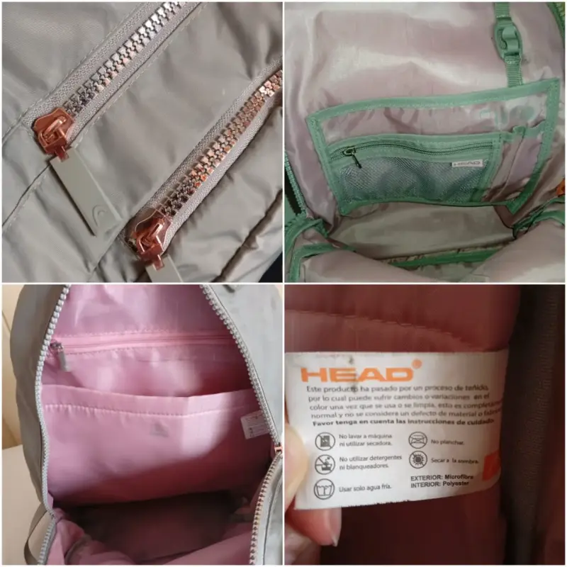 Mochila gris con detalles metálicos - 2