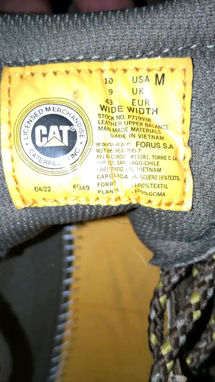 Botines de cuero N° 43 hombre marca CAT. - 5