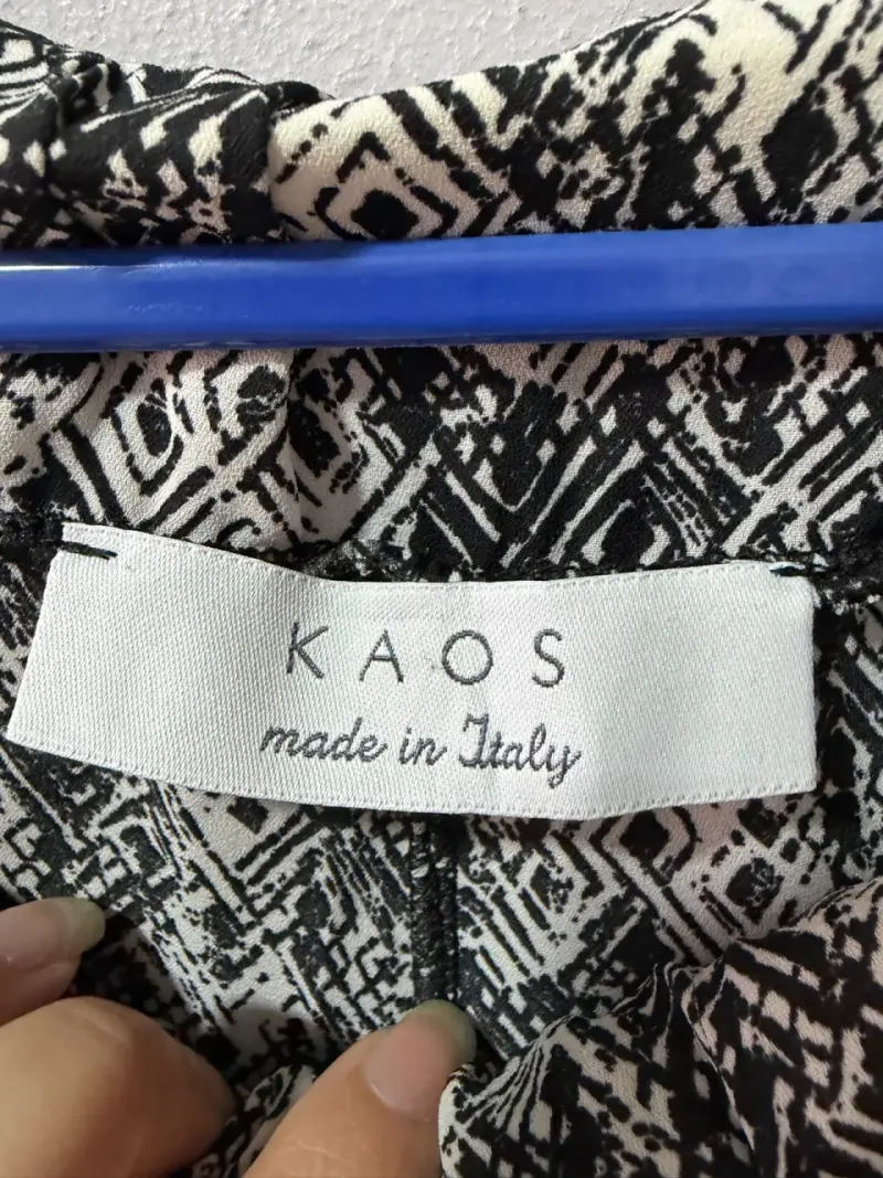 Pantalones estampados blanco y negro para mujer - 4