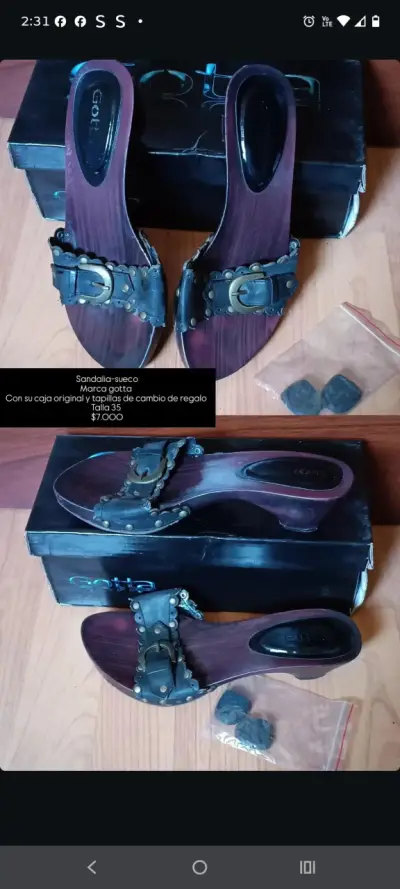 Sandalias suecas de madera Gotta talla 35 - miniatura 1