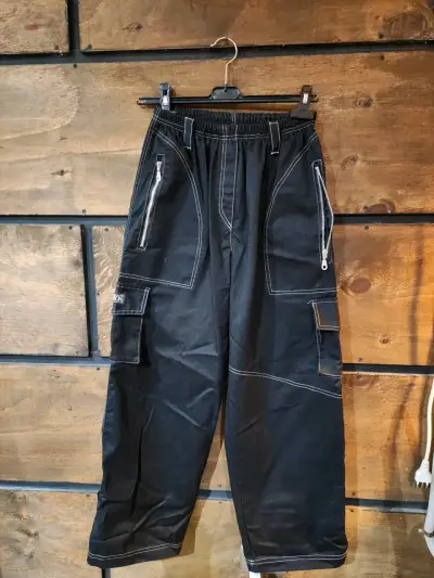 Pantalones Cargo WhiteLine Hombre Negro SKMOS - miniatura 1