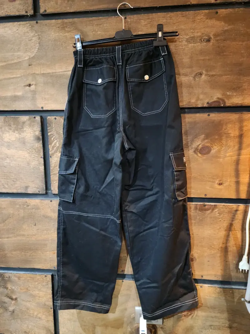 Pantalones Cargo WhiteLine Hombre Negro SKMOS - 2