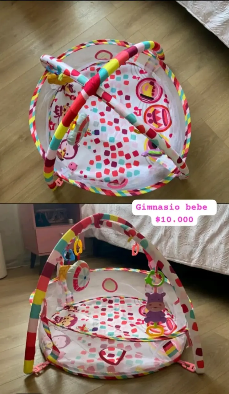 Gimnasio para bebé colorido con juguetes colgantes - 1