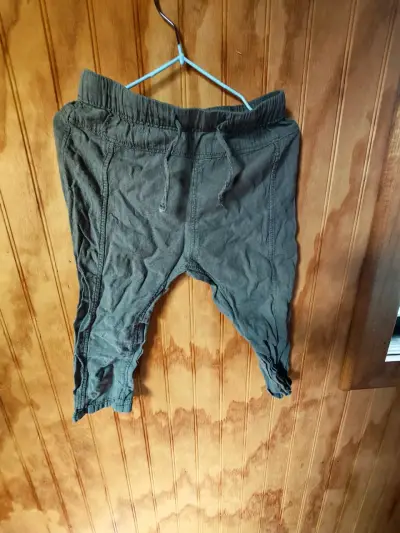 Pantalones de algodón gris para hombre - miniatura 1