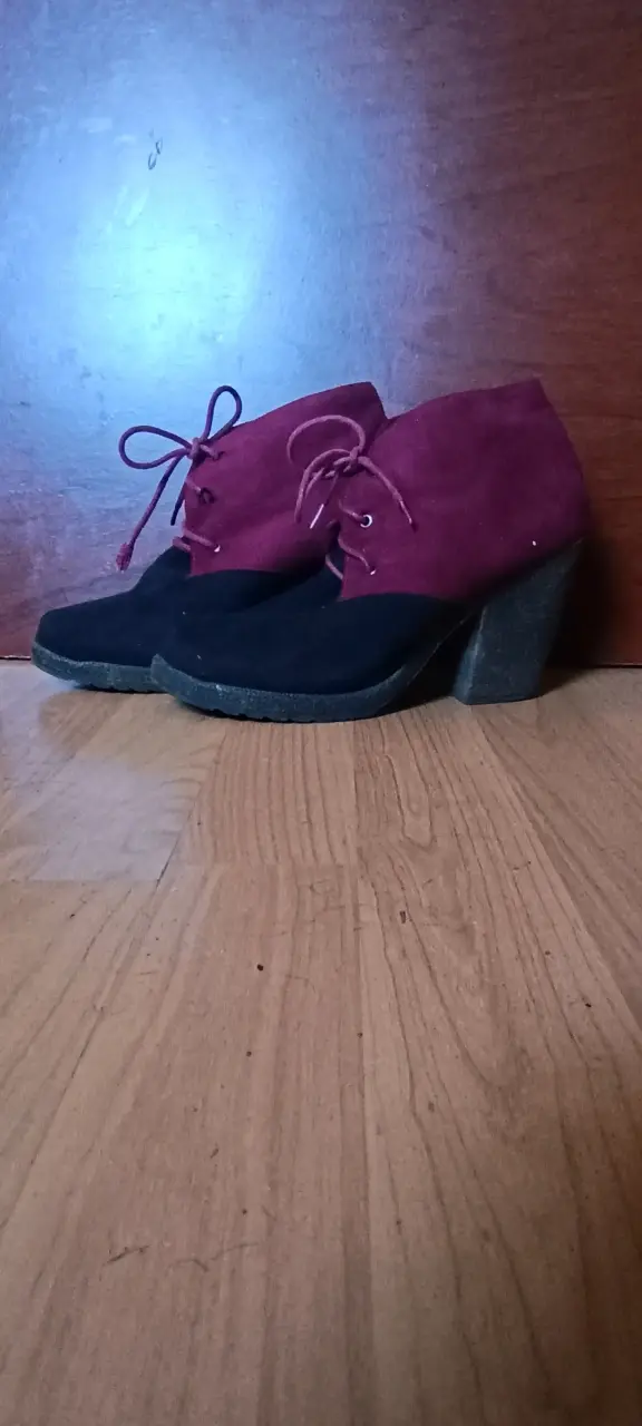 Botines de tacón bicolor talla 39 - 2