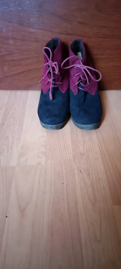 Botines de tacón bicolor talla 39 - miniatura 3