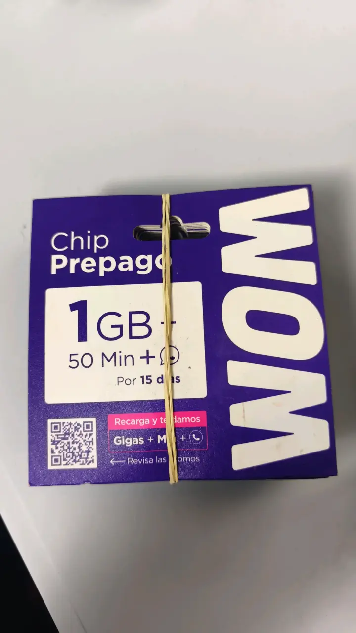 Pack de 12 Chips Prepago WOM 1GB 50 Min - 2
