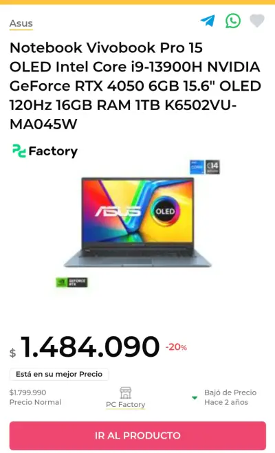 Laptop ASUS VivoBook pro 15 OLED - miniatura 6