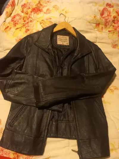 Chaqueta de cuero negra Index Basic talla L - miniatura 2
