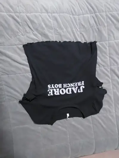 Polera negra con estampado 'J'adore French Boys' - miniatura 2