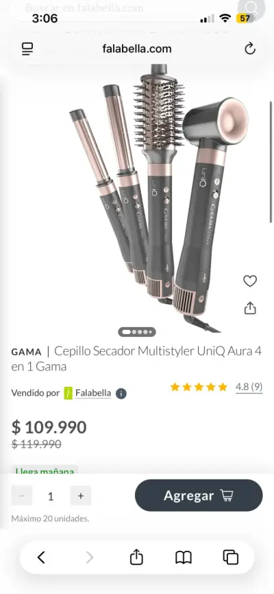Set de estilizador de cabello Gama Uniq 4 en 1 - miniatura 3
