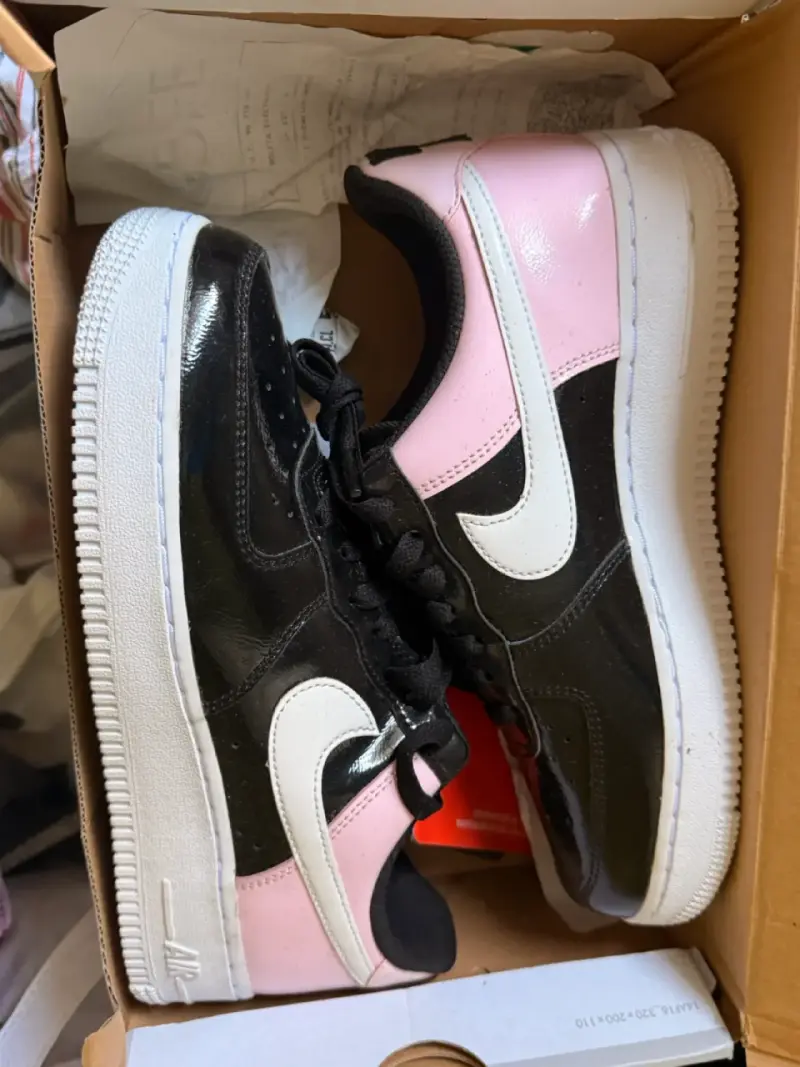 Zapatillas deportivas negras y rosadas Nike Air Force - 3