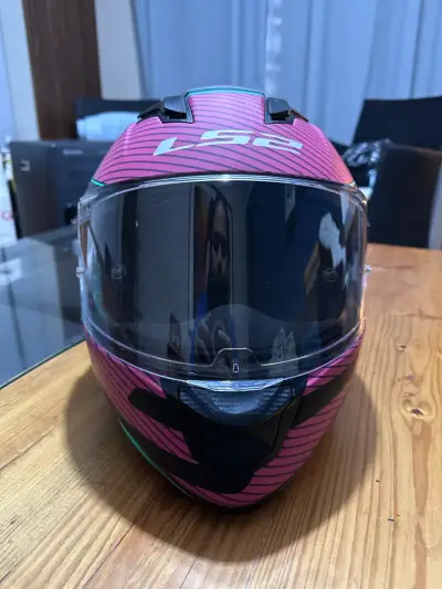 Casco de moto LS2 FF320 Stream Evo rosa y negro - miniatura 1