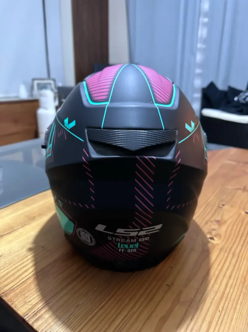Casco de moto LS2 FF320 Stream Evo rosa y negro - 3