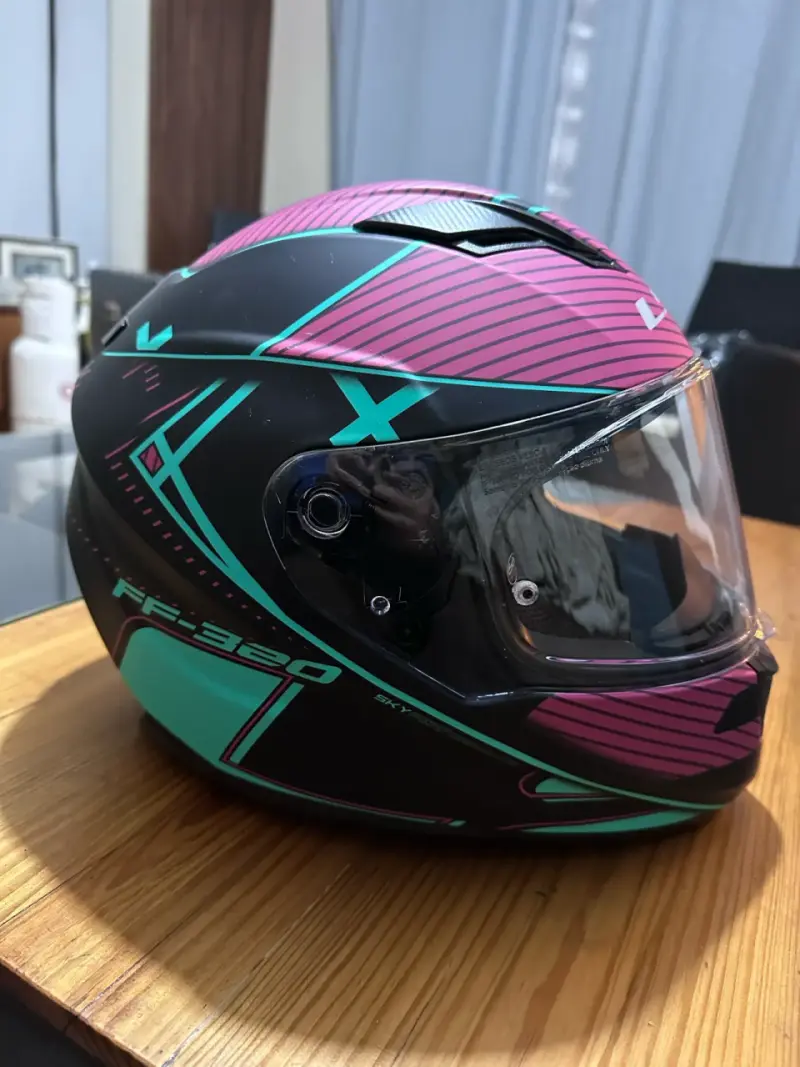 Casco de moto LS2 FF320 Stream Evo rosa y negro - 4