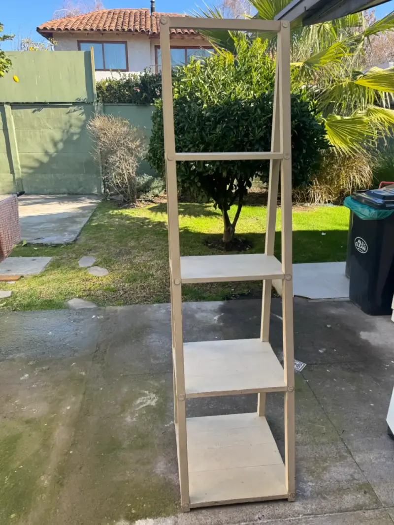 Estantería de madera blanca de 4 niveles - 2