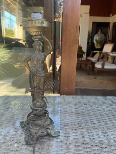 Lámpara de mesa vintage estilo griego - miniatura 2