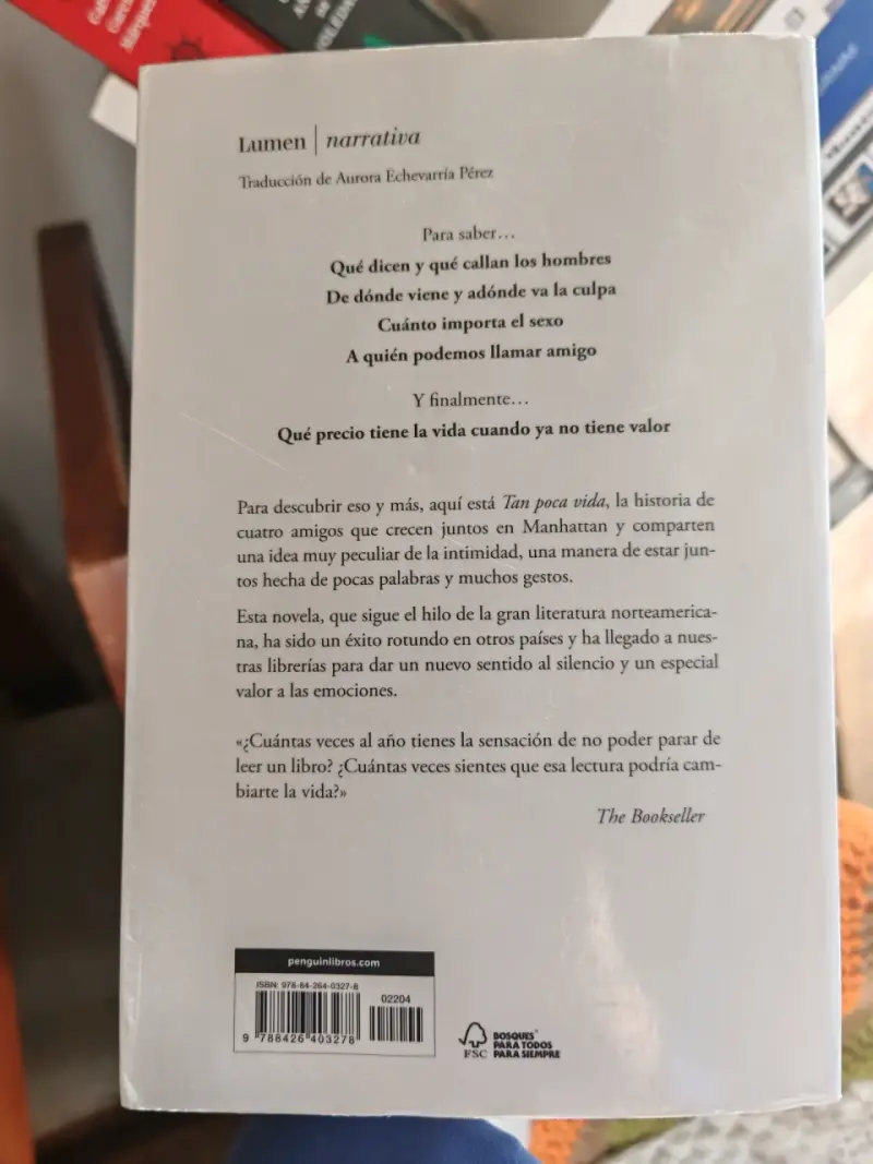 Libro 'Tan Poca Vida' de Hanya Yanagihara - 3