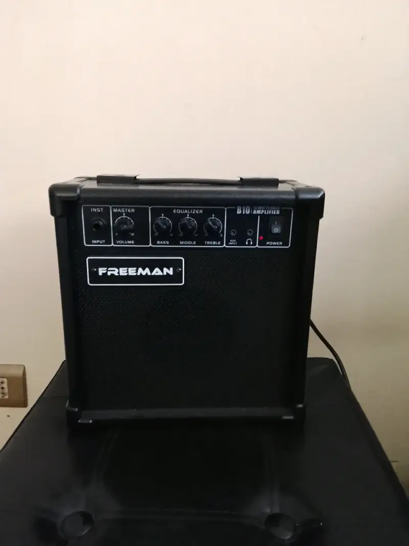 Bajo Eléctrico Freeman Jazz Negro con Funda - 5