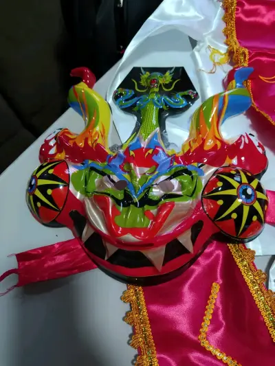 Disfraz de Diablada con Máscara Colorida - miniatura 2