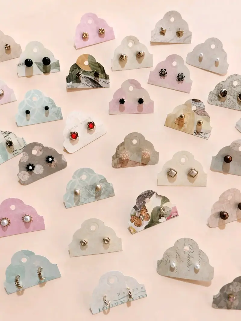 Set de aros pequeños variados en acero