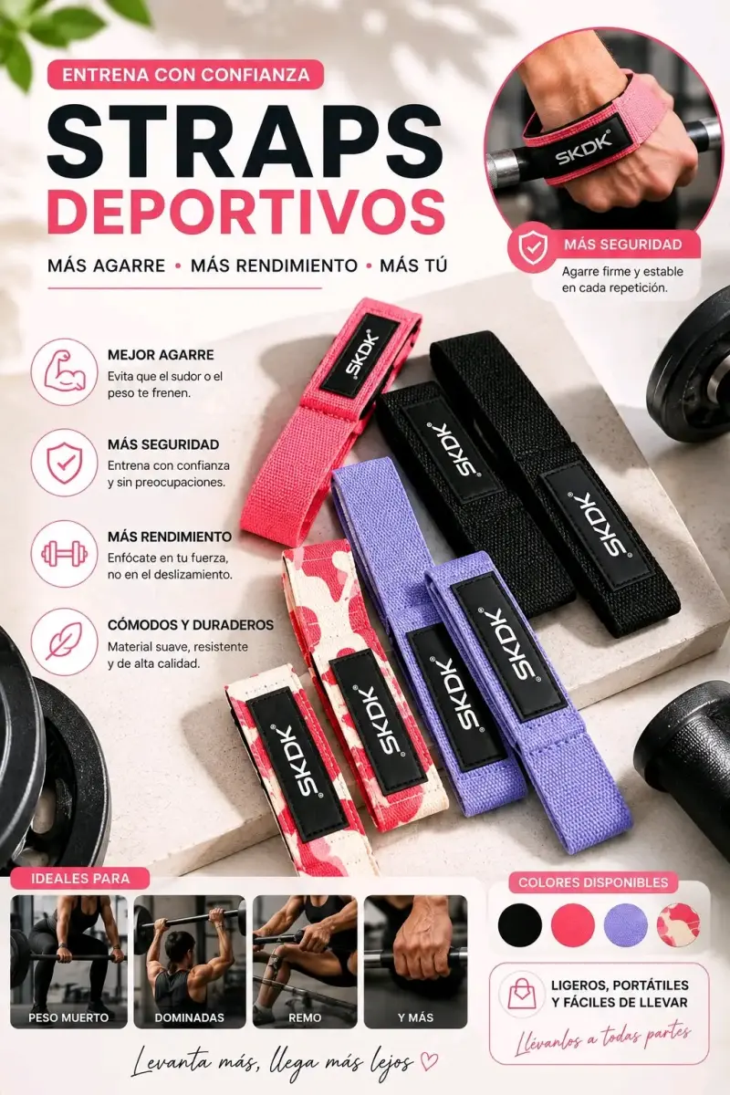 Straps deportivos SKDK para levantamiento de pesas