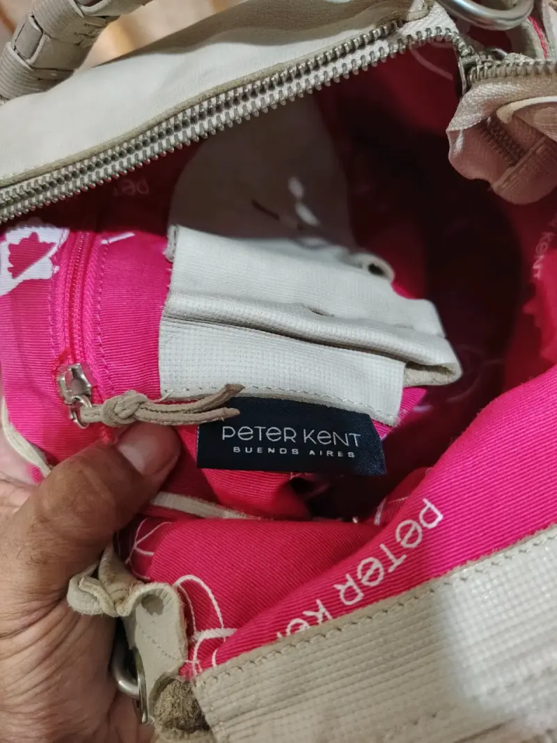 Peter Kent 100% cuero cartera original - 5