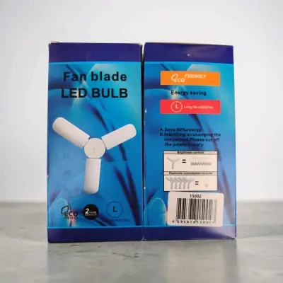 Bombilla LED tipo ventilador de bajo consumo x 2 - miniatura 1