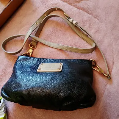 Cartera de cuero negra Marc Jacobs - miniatura 1