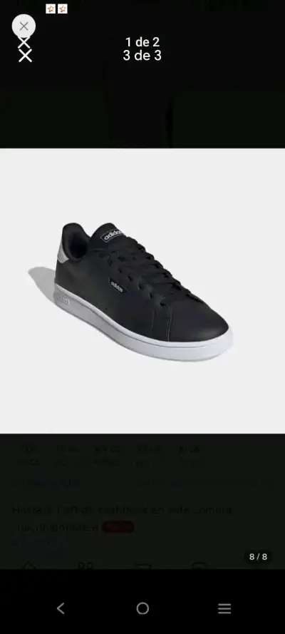Zapatillas negras Adidas para hombre - miniatura 1