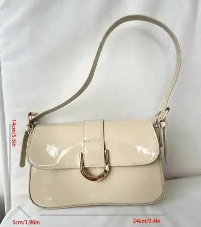 Cartera de Hombro Beige Elegante - miniatura 2